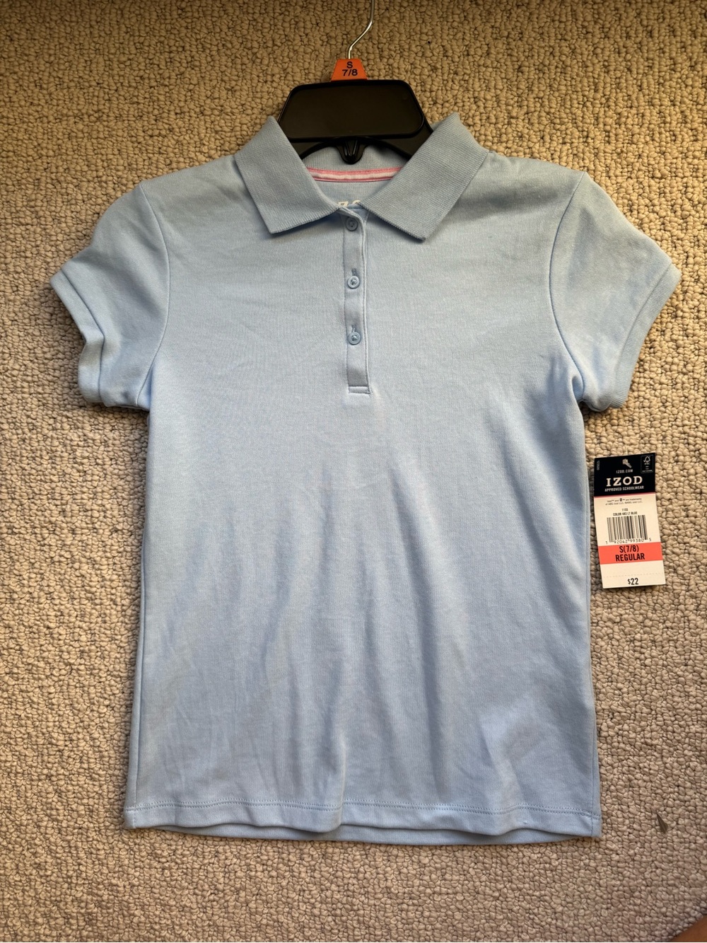 Izod Light Blue Girls' Polo Shirt